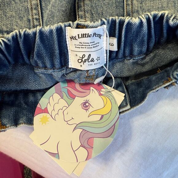 NWT! Lola And The Boys x My Little Pony Girls 6 Denim Patch Skirt - Picture 3 of 4